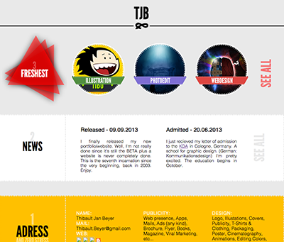 Thibault Jan Beyer's Website - Version 6 - 2012