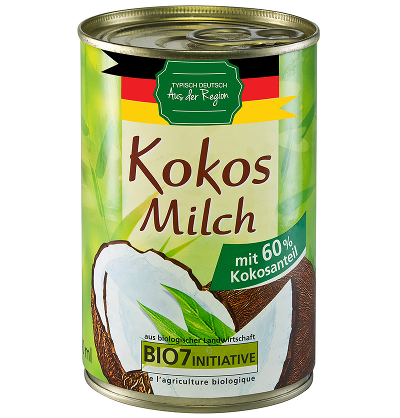 kokos milch aus der region typisch deutsch